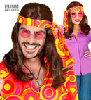 Brown 70S Disco Fever Wig With Headband In Box