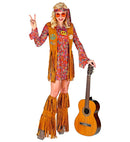 Hippie  Dress, Vest, Headband, Fringe Boot Covers 