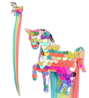 Holographic Sequin Unicorn Hair Extension For Girl