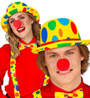 Satin Dotted Clown Bowler Hat