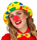 Satin Dotted Clown Bowler Hat