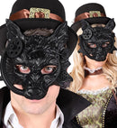 Mask Steampunk Wolf Black