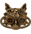 Mask Steampunk Wolf Gold
