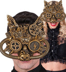 Mask Steampunk Wolf Gold