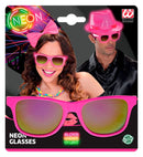 80'S Neon Pink Glasses With Revo Lenses