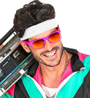 80'S Neon Pink Glasses With Revo Lenses