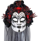 Mask With Black Roses & Veil Death Queen