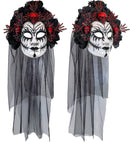 Mask With Black Roses & Veil Death Queen