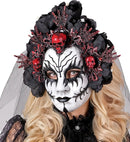 Mask With Black Roses & Veil Death Queen