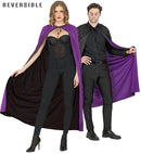 Black/Purple Reversible Cape 130 Cm