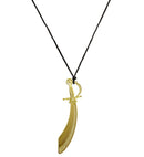 Gold Pirate Cutlass Necklace