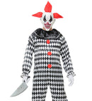 Horror Clown Full Head Mask With Hair