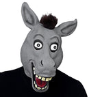 Big Eyes Donkey Full Head Mask With Plush Hair