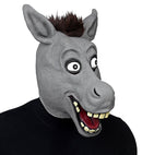 Big Eyes Donkey Full Head Mask With Plush Hair