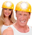 Constructor Helmet With Headlamp Hard Plastic