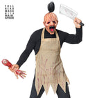 Horror Butcher  Full Head Mask With Hair, Apron 