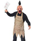 Horror Butcher  Full Head Mask With Hair, Apron 
