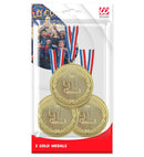Set Of 3 Gold Medals