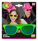 80'S Neon Green Glasses With Revo Lenses