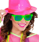 80'S Neon Green Glasses With Revo Lenses