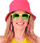 80'S Neon Yellow Glasses With Revo Lenses