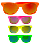 80'S Neon Glasses With Revo Lenses 4 Colors Assorted