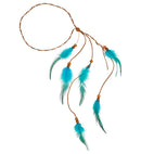 Turquoise Indian Feather Headband