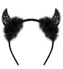 Black Sequin Horns