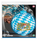 Bavaria Light-Up Lampion With 2 White Led Lights 30 Cm