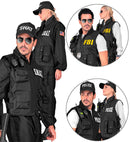 Swat | Fbi | Police Tactical Vest With 6 Removable Patches - Adult Size