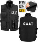 Swat | Fbi | Police Tactical Vest With 6 Removable Patches - Child Size