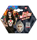White Skull Silver Ring With Strass