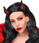 Pair Of Gothic Earrings With Black Gem