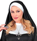 Black Cross Necklace With Strass