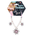 Edelweiss Pearl Necklace With Clear & Pink Strass