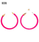 Pair Of Neon Pink Earrings