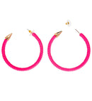Pair Of Neon Pink Earrings