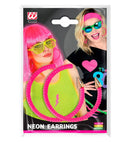 Pair Of Neon Pink Earrings