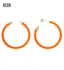 Pair Of Neon Orange Earrings