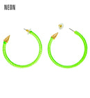 Pair Of Neon Green Earrings