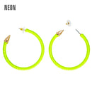 Pair Of Neon Yellow Earrings