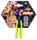 Pair Of Neon Yellow Earrings