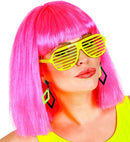 Pair Of Black & Neon Green Rhombus Earrings
