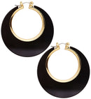 Pair Of Black & Gold Disco Earrings