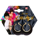 Pair Of Black & Gold Disco Earrings