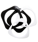 Set Of 4 Black & White Disco Bracelets