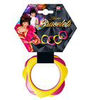 Set Of 4 Pink & Yellow Disco Bracelets
