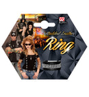 Studded Black Ring
