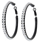 Pair Of Pearl Studded Black Earrings