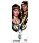 Gold Pharaoh Necklace With Strass& Topaz Gems